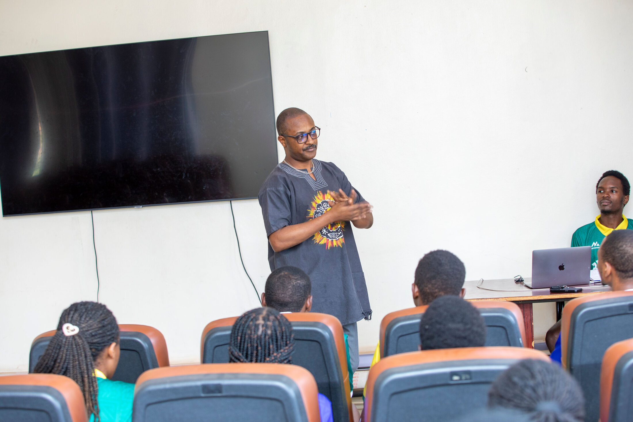 Dr. Gaston Nyirigira leading the guest speaker session.